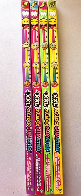 Acido Gumetro XXL Johny Bee – bubble gum géant à la poudre pétillante acidulée parfums cerise, frais