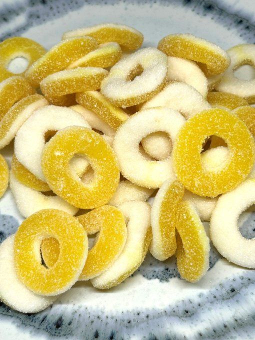 Anneaux Bananes Sucrés – bonbons gélifiés tendres et moelleux au goût de banane 100 g