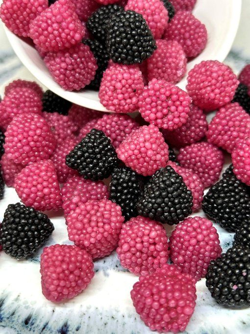 Berries Fini rouges et noires – bonbons mûres gélifiés fruités et croquants