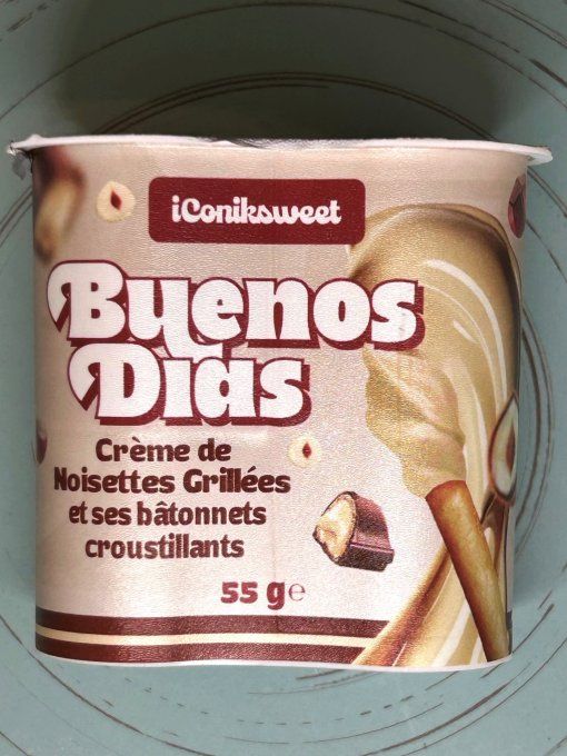 buenos dias crème noisettes grillées snack gourmand croustillant