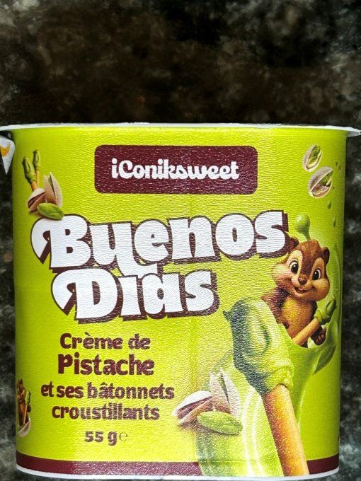 buenos dias crème pistache snack gourmand croustillant