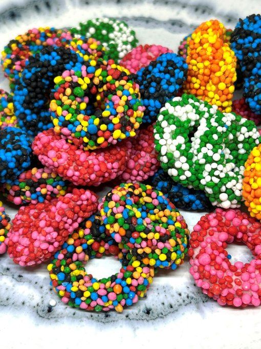Burmar Crater Loops Assorted 1kg – bonbons gélifiés en anneaux ultra acidulés et croquants