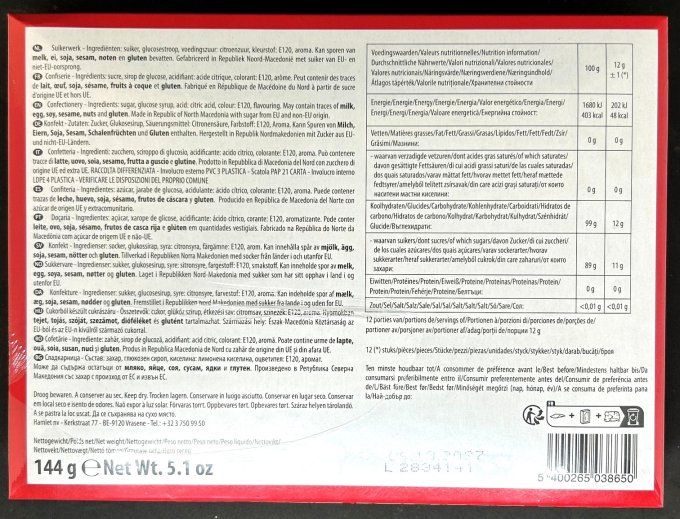 Candy Canes de Noël rouges et blancs ingrédients – lot de 12 sucres d'orge en forme de canne