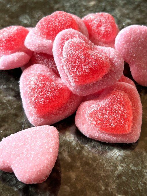 Cœur Fraise Vidal – bonbon gélifié sucré au goût intense de fraise