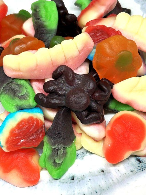 Dulceplus Mix Halloween Lisse 100g – assortiment de bonbons gélifiés Halloween colorés, halal et san