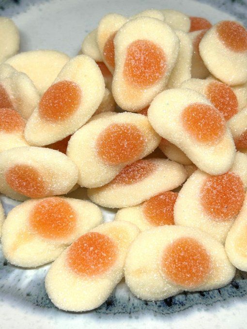 Dulceplus Œuf Frit Acidulé bonbon en forme d'œuf au plat sucré et acidulé