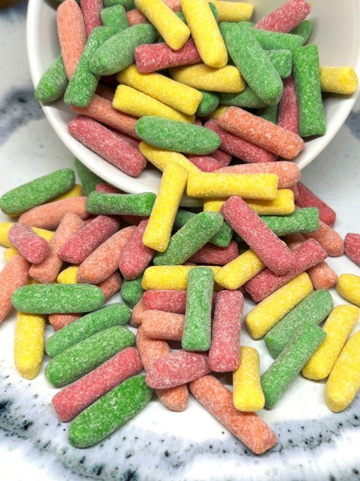 Hitschies acidulés Hitschler – bonbons à mâcher tendres et dragéifiés aux fruits acidulés