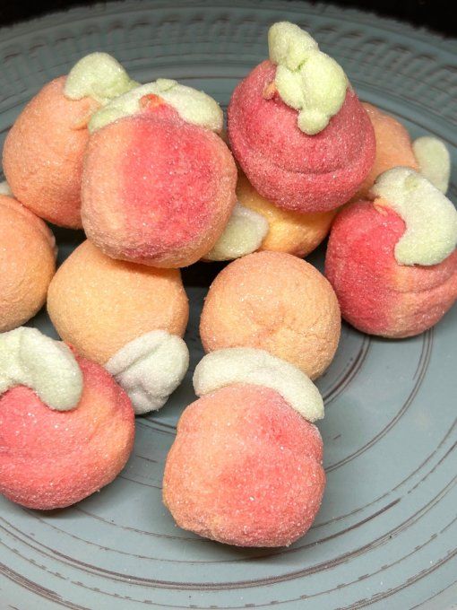 Marshmallow pêche fourré Bulgari pour candy bar mariage anniversaire baptême