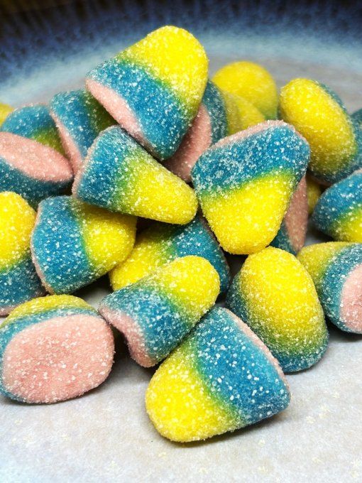 Rainbow Drops Tache Langue Vidal bonbon coloré acidulé pour candy bar anniversaire et fête