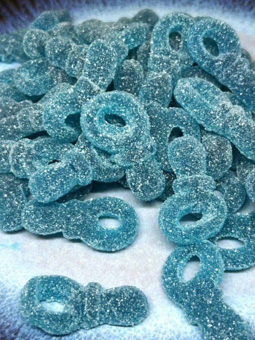 Tétines bleues citriques Framboise – bonbons gélifiés acidulés au goût framboise